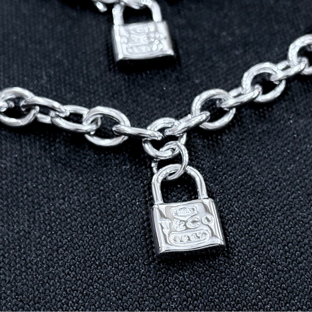 New Stainless Steel Lock Necklace and Bracelet Jewelry Set - Picture 5 of 10